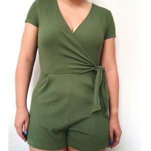 Turtle green romper
